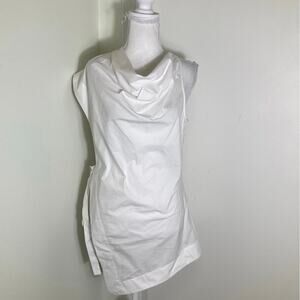 Staud White Sleeveless Cotton Top Sz M